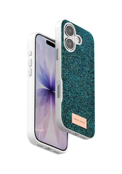 Onegif Apple İphone 17 Bright Simli Kapak - Koyu Yeşil