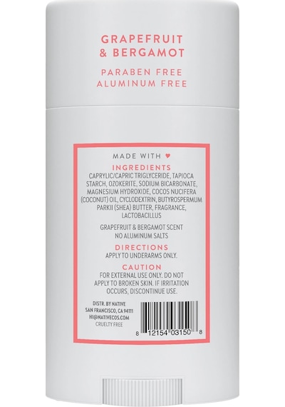 Native Grapefruit & Bergamot Alüminyumsuz Stick Deodorant 75gr