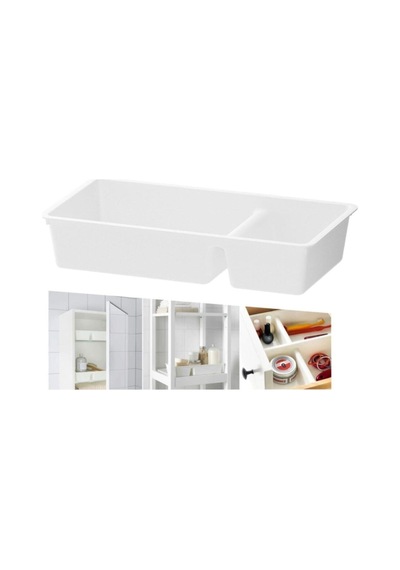 Bölmeli Çekmece Içi Düzenleyici Beyaz 32x17x6 Cm Plastik Beyaz Diğer