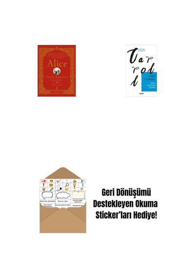 Alice Ciltli + Alice Aynanın İçinde + Okuma Sticker'ları