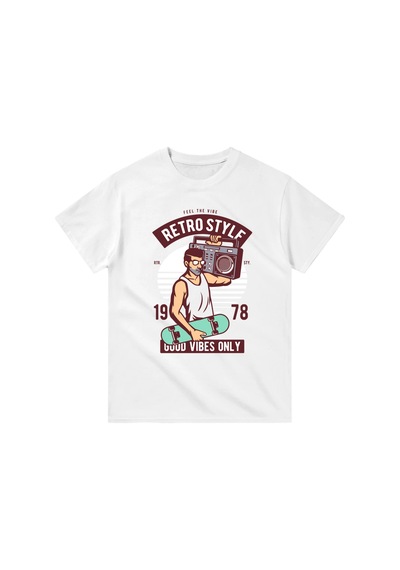 Paybuy Erkek Retro Grafik Baskılı Tişört Pozitif Mesaj Yazılı Günlük Rah Beyaz Paybuy Erkek Retro Grafik Baskılı Tişört Pozitif Mesaj Yazılı Günlük Rah Beyaz
