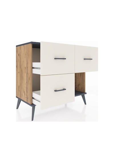 Hyperion Şifonyer 3 Çekmeceli 88x44x80 Çam-antrasit/aytaşı Antrasit/aytaşı Hyperion Şifonyer 3 Çekmeceli 88x44x80 Çam-antrasit/aytaşı Antrasit/aytaşı