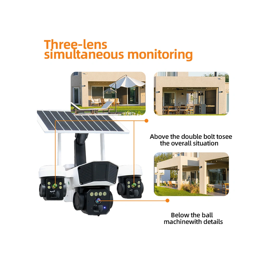 Ultimate O-kam 9095 12mp 10x Zoom 4 Lens 3 Ekran Ultrahd 4g Solar Akıllı Güvenlik Kamerası