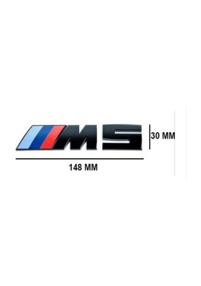 Bmw M5 Arka Bagaj Yazısı Siyah