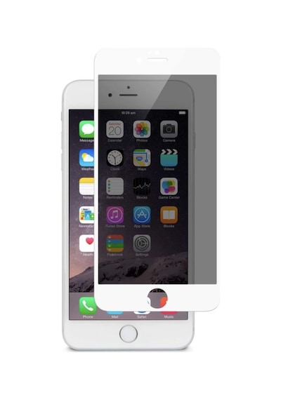 Apple Uyumlu   iPhone 7 Beyaz Privacy Kavisli Hayalet Gizlilik Filitreli Full Ekran Koruyucu