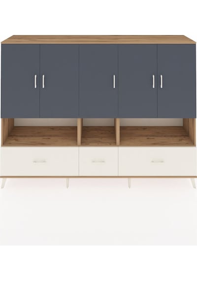 Hyperion Dolap 12 Raflı 3 Çekmeceli 5 Kapaklı 220x44x163 Çam-antr Çam-antrasit/aytaşı Hyperion Dolap 12 Raflı 3 Çekmeceli 5 Kapaklı 220x44x163 Çam-antr Çam-antrasit/aytaşı