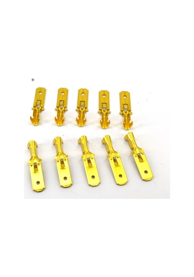 6.3mm Erkek Fiş Pirinç Terminal Kablo Ucu 10 Adet