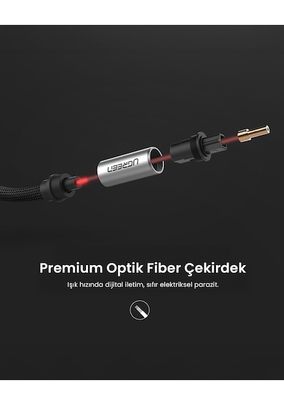 Ugreen 5.1 Dijital Toslink Optik Ses Kablosu 1.5 Metre, 10542