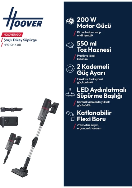 Hoover HFG10HX 011 Şarjlı Dikey Süpürge