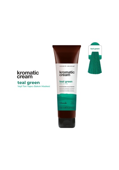 Nook Kromatic Cream Teal Green Yeşil Ton Yapıcı Işıltı Veren Saç Maskesi 150ml-petrol Yeşili Saç Cilası