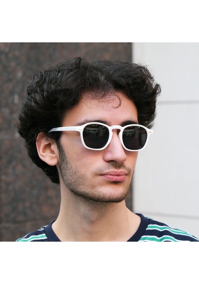 Rafael Beyaz Unisex Güneş Gözlüğü