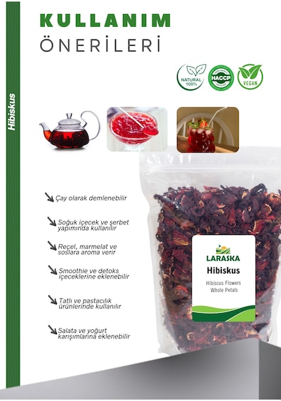 Hibiskus Çayı - Nar Çiçeği - Bamya Çiçeği - Hibiscus Tea Whole 1kg