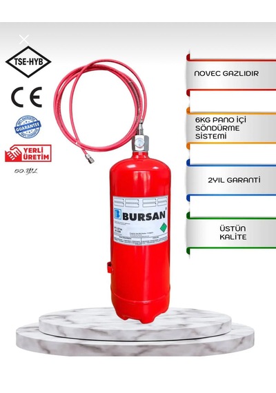 6kg Pano İçi Söndürme Sistemi Basınç Switchli