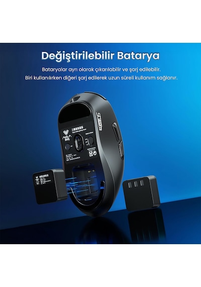 Aula Sc900 Pro Paw3395 Sensör 26000 Dpı 8000hz Kablolu Ve Kablosuz Gaming Oyuncu Mouse Siyah Evrensel Aula Sc900 Pro Paw3395 Sensör 26000 Dpı 8000hz Kablolu Ve Kablosuz Gaming Oyuncu Mouse Siyah Evrensel