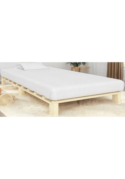Masif Ahşap Platform Natural Karyola Masif Ahşap Natural 100x200