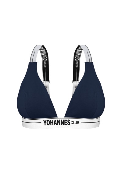 Yohannes Club, Kadın Lastik Askılı Sütyen, Renk Seçenekli, Tekli Paket Lacivert
