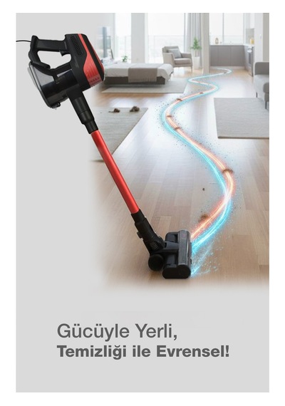 Fantom Pluto P 6000 Cyclone Dikey Elektrikli Toz Torbasız Süpürge