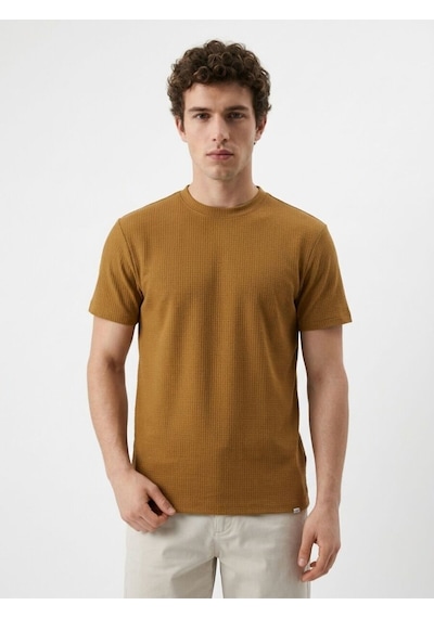 Regular Fit Erkek Tshirt K.kol Camel