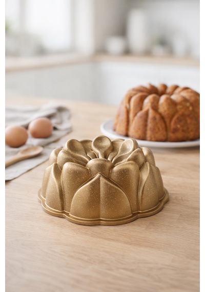 Hira Döküm Kek Kalıbı 26cm Gold Gold