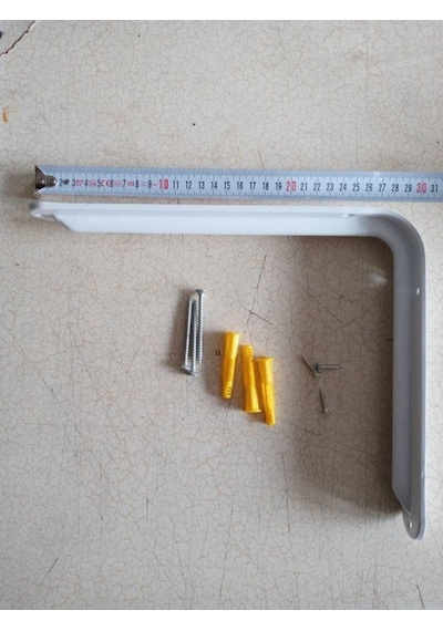 Dirilyapımarket 230X290 Mm Beyaz Raf Altı - Destek 4 Adet + Dübel Vida
