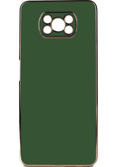 Xiaomi Poco X3 Kılıf Zore Bark Kapak Koyu Yeşil