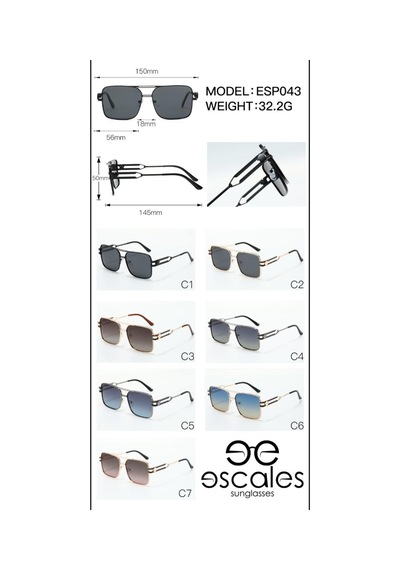 Erkek Polerize Korumalı Lüks Güneş Gözlüğü Lacivert - 720053711 Gümüş