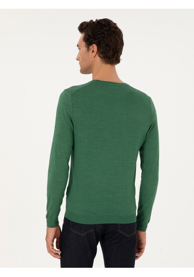 Cacharel Açık Yeşil Slim Fit Yün Karışımlı Bisiklet Yaka Basic Triko Kazak Acık Yesıl Cacharel Açık Yeşil Slim Fit Yün Karışımlı Bisiklet Yaka Basic Triko Kazak Acık Yesıl