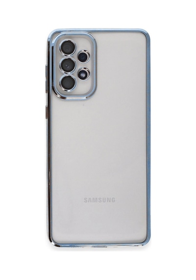 Samsung Galaxy Uyumlu, A53 5g Kılıf Lensli Silikon - Açık Mavi