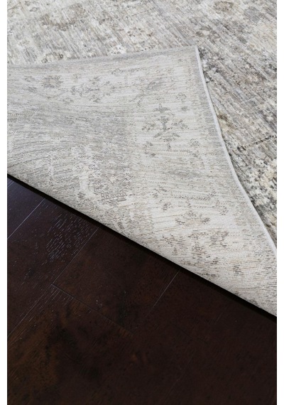 Vivanni Home Ashlynn Polyester Vintage Halı Pamuk Atkı Tabanlı Modern Dokuma Ev Halısı Gri