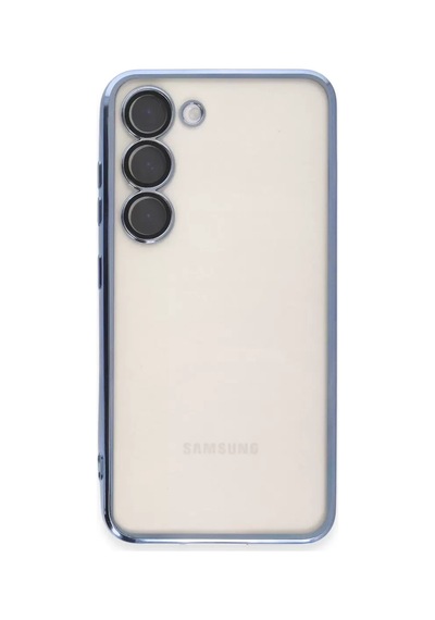 Newface Samsung Galaxy S23 Kılıf Razer Lensli Silikon - Açık Mavi