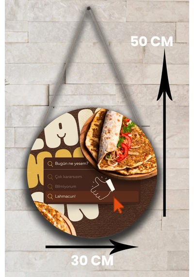 Lahmacun Salonu İçin Duvar, Kapı, Çift Taraflı Askılı Pano Karşılama Tabelası, Restoran Tablo Süsü