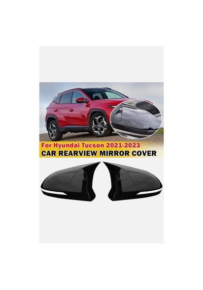 Hyundai Tucson 2021-2023 Uyumlu Sinyalli Yarasa Ayna Kapağı Pianoblack İthal Abs Plastik A+ Kalite