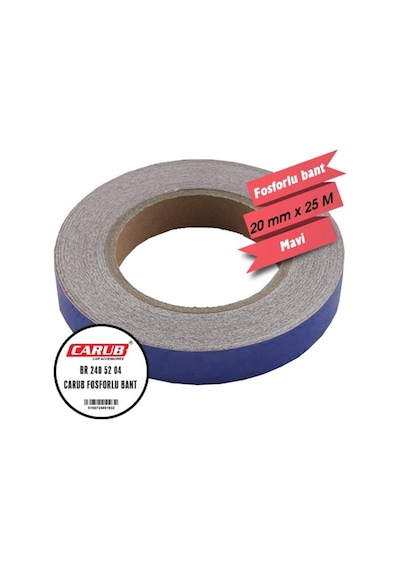 Carub Fosforlu Bant Mavi 2 Cm X 25 Mt