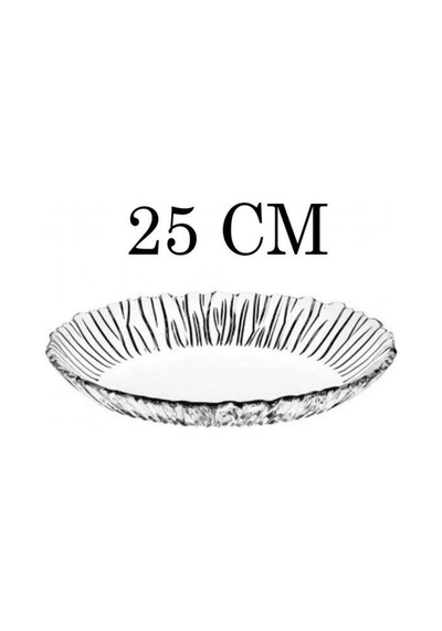 10547 Aurora 25cm Oval Cam Kayık Servis Meyve Tabağı Şeffaf
