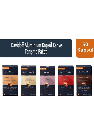 Davidoff Aluminium Kapsül Kahve Tanışma Seti 5 x 10'lu