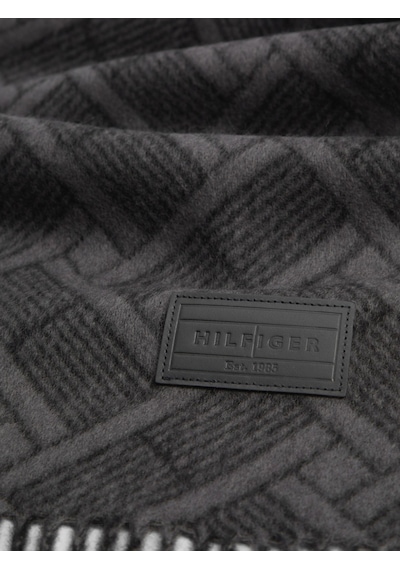 Tommy Hilfiger Th Flag Jacquard Scarf Erkek Siyah Atkı - Am0am14770