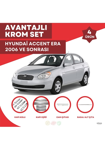 Hyundai Accent Era Avantajlı Krom Set 2006 Ve Sonrası -4ürün- Pas