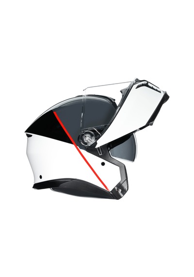 Agv Tourmodular Mlt Balance Çene Açılır Kask Beyaz Gri Kırmızı