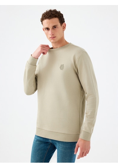 Regular Fit Erkek Sweatshirt Yeşil