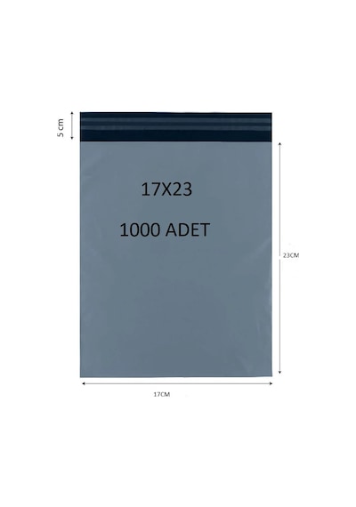 Cac Plastik 17x23+5 Cepsiz Kargo Poşeti 1000 Adet