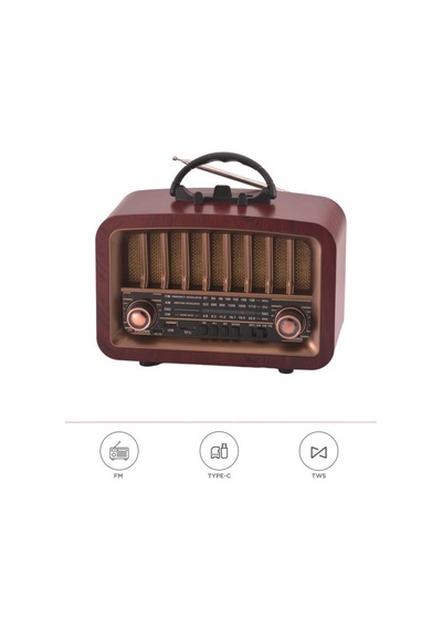 Bluetooth Hoparlör Nostaljik Radyo Kablosuz Speaker D57