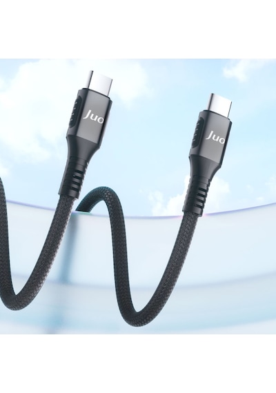 Juo JCBK102-B 100 W Pd Type-c To Type-c Örgülü Hızlı Şarj Kablosu
