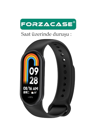 Forzacase Xiaomi Mi Band 9 İçin Silikon Kordon Kayış - Fc176 Yeşil