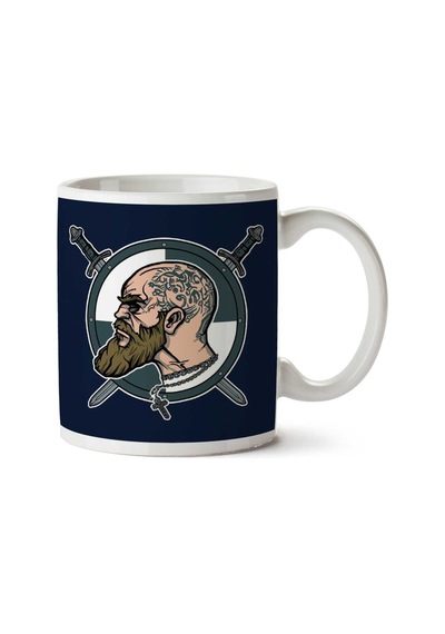 Norse Warlord Vikings İki Tarafı Baskılı Kupa Bardak Çok Renkli