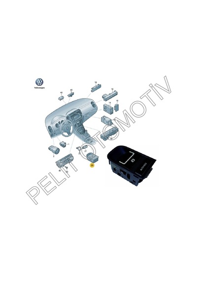 Seat Alhambra 2011&gt 2015 Park Fren Düğmesi 5n0927225 5n0927225a