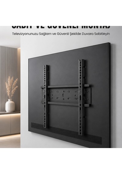 Profesyonel Sabit Tv Askı Aparatı Ultra Dayanıklı Çelik Duvar Montaj Braketi 50-95 İnç