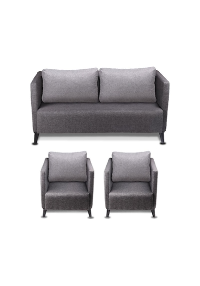 Grey Üçlü Bekleme Koltuk Takımı Gri