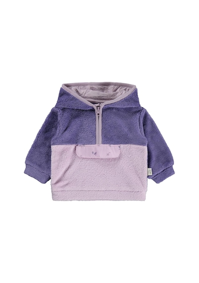 Bebbek Kapşonlu Fermuarlı 2-5 Yaş Sweatshirt - Lila Mor