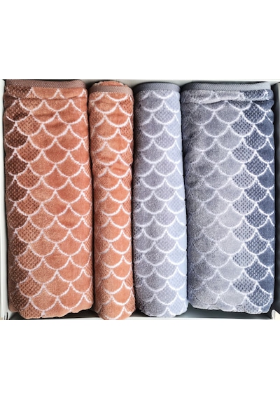 Shell Ombre Gri-kahve Best Set Hamam Takımı Gri
