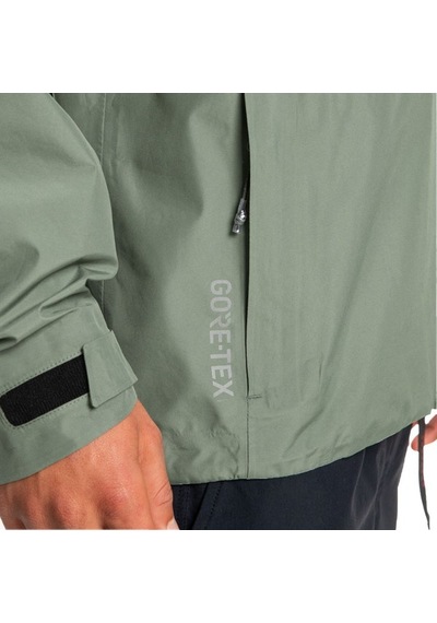 Quiksilver Over Cast Gore Tex Erkek Yeşil Ceket Siyah